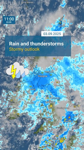 5.8K views · 28 reactions | Across England and southern Wales, conditions look stormy and gusty today, here's how it looks on the radars! Check it out yourself: https://app.weatherandradar.co.uk/U13Q/jnopbgns #Weather #UKWeather #Thunderstorm #WeatherForecast #WeatherWarning #WeatherUpdate #WeatherOutlook #WeatherReport #WeatherRadar | Weather & Radar UK / Ireland | Facebook