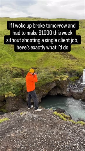 Vlad Manea on Instagram: "If I woke up tomorrow with no clients, no bookings, and rent due in a week… but still had my camera skills, Lightroom, and a folder full of past shoots this is the exact plan I’d follow. Step 1: I’d dig through my hard drive for anything I’ve built to make my workflow faster presets, client guides, posing sheets, pricing templates, even those email replies I’ve reused a hundred times. That’s gold. Step 2: I’d pick one small, clear result it creates. Not “better photos.”