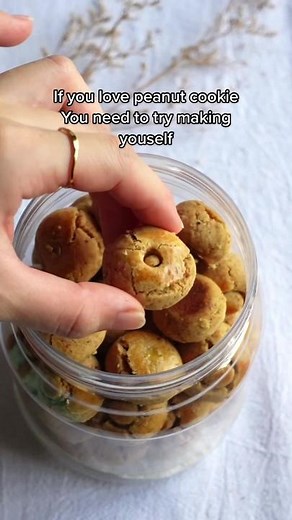 Only 4 ingredients needed!!🤯 #peanutcookies #花生酥 #cnysnack #chinesefood #easyrecipe