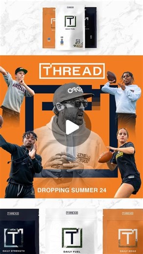 Jordan Palmer on Instagram: "HUGE NEWS! Introducing Thread Performance. We’re about to change the game this summer and you don’t want to miss it! Give @threadperformance a follow and click the link in their bio to join the waitlist #sportsnutrition #supplements #youngathletes #youthfootball #threadperformance"