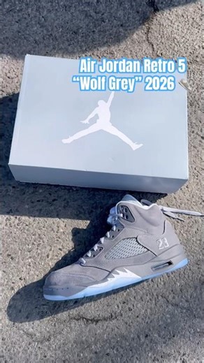 Air Jordan Retro 5 “Wolf Grey” 2026 Unboxing #Nike #sneakers #new #kicks #shoes #sneakerhead #feet