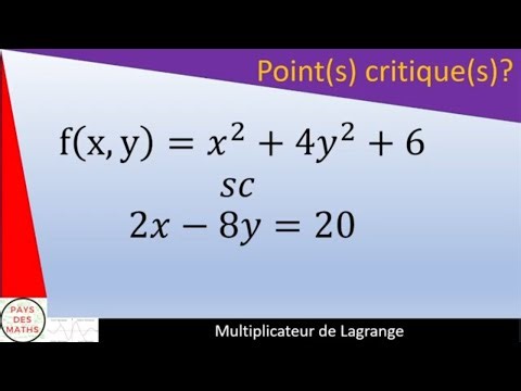 Constrained optimization: using Lagrange multipliers