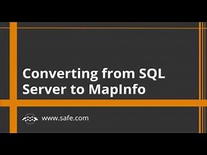 Converting From SQL Server to MapInfo