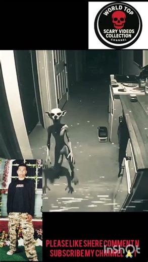 Real Humanoid Creature Caught on Camera 😱 Terrifying Night Footage 👽👻”#scary #horror#
