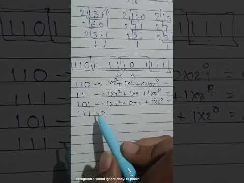Hexadecimal numbersystem conversion.