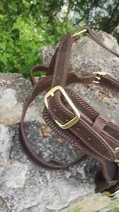 Handmade Leather Dog Harness With Handle, Brass Hardware Dog Harness, Padded Dog Harness, Brown Leather Dog Harness, Custom Dog Harness - Etsy