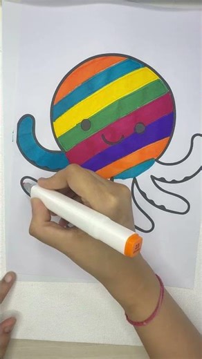 Cute Octopus Coloring 🐙 | Easy Ocean Coloring for Kids | Miniminds Learning