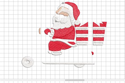 Santa Claus Riding a Scooter Christmas Embroidery Design, Christmas Santa Machine Embroidery Design, 4 Sizes, Digital Download - Etsy