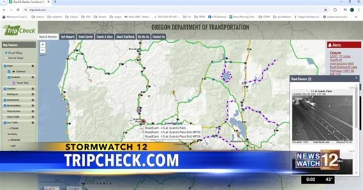 ODOT reminding drivers of tripcheck.com for winter weather conditions