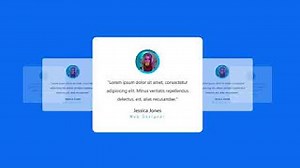 3D Testimonial Carousel using Materialize CSS