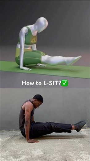 Master the L-sit: step-by-step guide to build core strength and balance! #calisthenics #gym