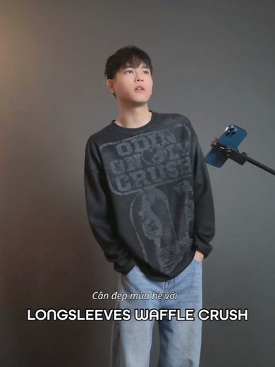Cân đẹp mùa hè 2026 với áo dài tay Waffle Crush 😉#odinclub #outfitideas #streetstylevibes #TikTokFashion#longsleeve