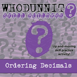Ordering Decimals Whodunnit Activity - Printable & Digital Game Options