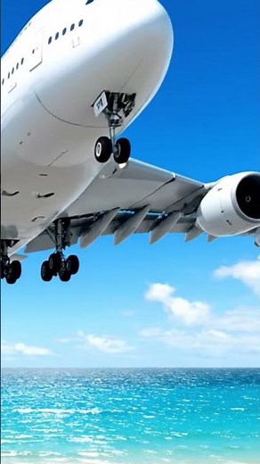 Low Flying Airplane Over Ocean – Stunning Aviation Photography