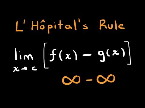 L’Hôpital’s Rule & Indeterminate Differences (∞ − ∞) Explained | Differential Calculus