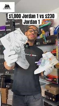 $1,000 Swarovski Jordan 1 vs Off-White Alaska Jordan 1 🤯 #airjordan1 #sneakers
