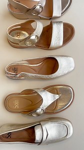 6.4K views · 47 reactions | Sparkle into metallic season with Söfft! ✨ From shimmering gold to sleek silver, our metallic collection adds instant glamor to any outfit. Don’t miss out on the hottest trend of the season.  … #metallics #sandals #sofft #perfectlysofft | Sofft Shoes | Facebook