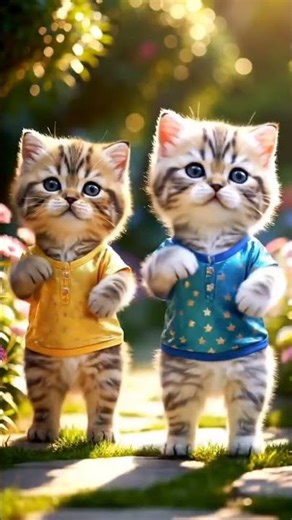 “Two Cute Kittens Dancing in Ultra HD | 8K Magical Duo Dance” #TwoKittens #funny #cartoon #viral