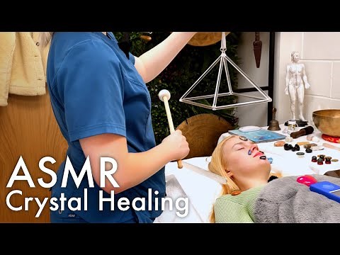 ASMR Crystal facial, reiki, sound healing with ‪@StarFreudWellness‬ (Unintentional ASMR)