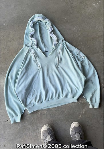 Raf Simons Sea Foam Hoodie: Rare 2005 Sample Unveiled
