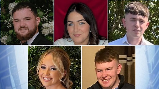 Five young friends dead, three injured in Dundalk crash