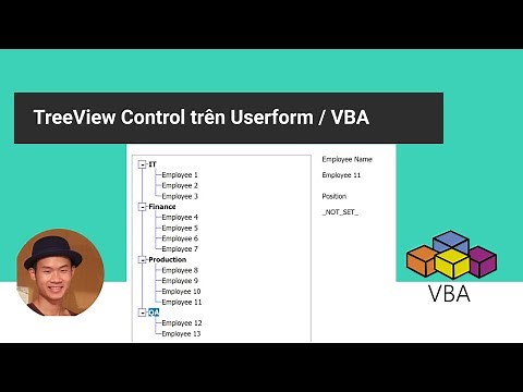 Cách thiết lập TreeView control trên Userform - phần 1