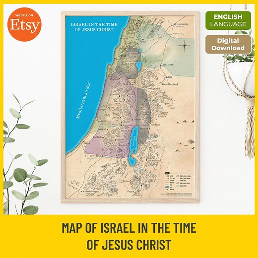 Israel in the Time of Jesus Map: New Testament Bible Study (digital Download) - Etsy