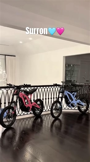 Pink and blue Surron in mansion credit to ‪@Rifty_Eride‬ #surron #automobile #dirtbike #trendingshorts