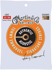 Martin Authentic Acoustic Guitar Strings, Flexible-Core MA540FX Light 92/8 Phosphor Bronze