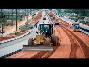 Massive Road Construction Project | Best Motor Grader for Leveling and Grading a Road Surface