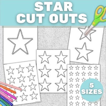 Star CUT OUTS | 2D Star Shapes for Crafts, Classroom Decor & Geometry
