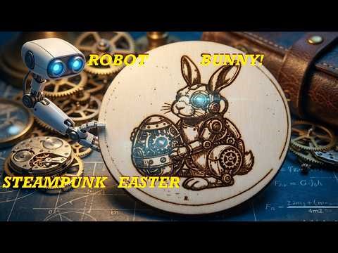 How to Laser Engrave a Steampunk Easter Bunny 🐰⚙️ #MaillardStyle