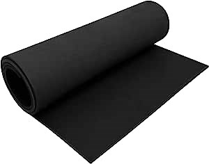 Black EVA Foam Sheets Roll, Craft EVA Foam Cosplay - Large Sheets 19.6" x 59" - 6mm Thick - Ultra High Density 85 kg/m3 for Craft Projects and Cosplay