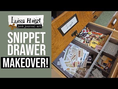 BEFORE & AFTER: junk journal snippet drawer makeover! Get organized with me!