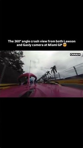 Camera View From Gasly Crash in Miami GP | SUBSCRIBE