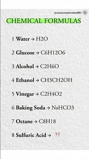 📌Most Important Chemical Formulas for Students 🧪 | Chemistry Basics