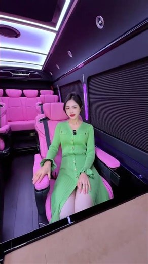 Luxury VIP Toyota bus, privately custom-made pink interior#supercars #car #luxurycars