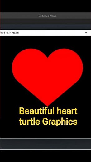 Python Turtle Red Heart Drawing – Perfect Centered Heart Shape Tutorial #python #coding #turtle