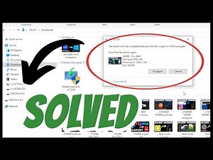 The action can't be completed because the file is open in COM Surrogate SOLVED