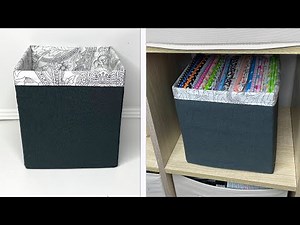 How to sew a washable storage basket // Fabric box