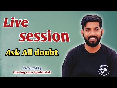 Live session..all doubt clear | Any problems all questions answers given by Abhishek Verma Sir