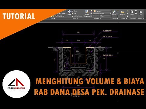 CARA MENGHITUNG VOLUME DAN BIAYA PEKERJAAN SALURAN DRAINASE DANA DESA