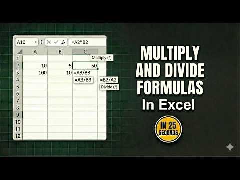 How to Multiply and Divide in Excel | Basic Math Formulas Tutorial | Excel Tutorial For Beginners