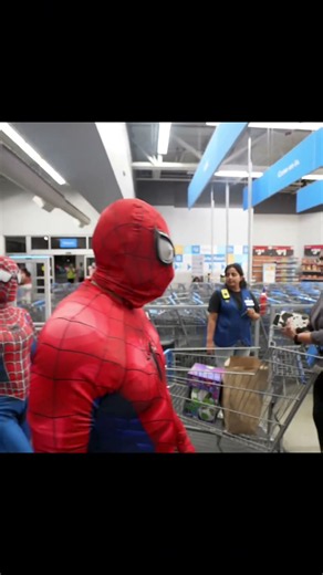Spider-Man Army at Walmart one Before Closing😳😂😂 #GoliWalmart #spiderman #viral