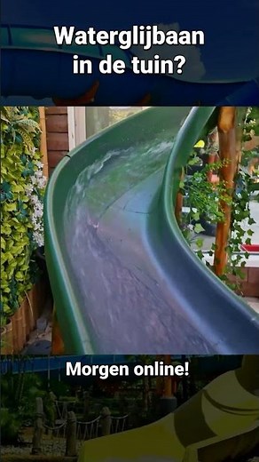 Waterglijbaan in de achtertuin? #waterslide #kinderen #tuininspiratie #doehetzelf