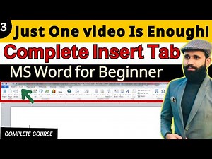 Microsoft Word Complete INSERT TAB for Beginners in Urdu/Hindi | Microsoft Word Tutorial 2024