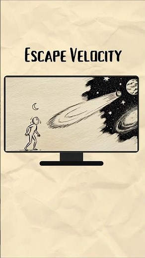 What Is Escape Velocity? 🚀 (Explained with Stick Figures)