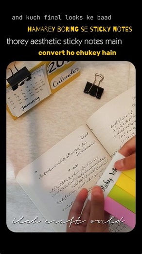 Converting Boring Sticky Notes into Aesthetic Sticky Notes 💌✨ #ilehcraftworld #viralboy