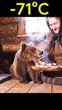 An Elderly Woman Rescues a Freezing Bear Cub in a Siberian Snowstorm ❄️🐻 #animalrescue #siberia