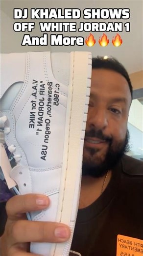 Dj Khaled Shows OFF WHITE air Jordan 1 & more #sneakers #djkhaled #offwhite